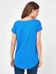 Blue Cobalt Cap Sleeve T-Shirt Top - Image 2 of 4