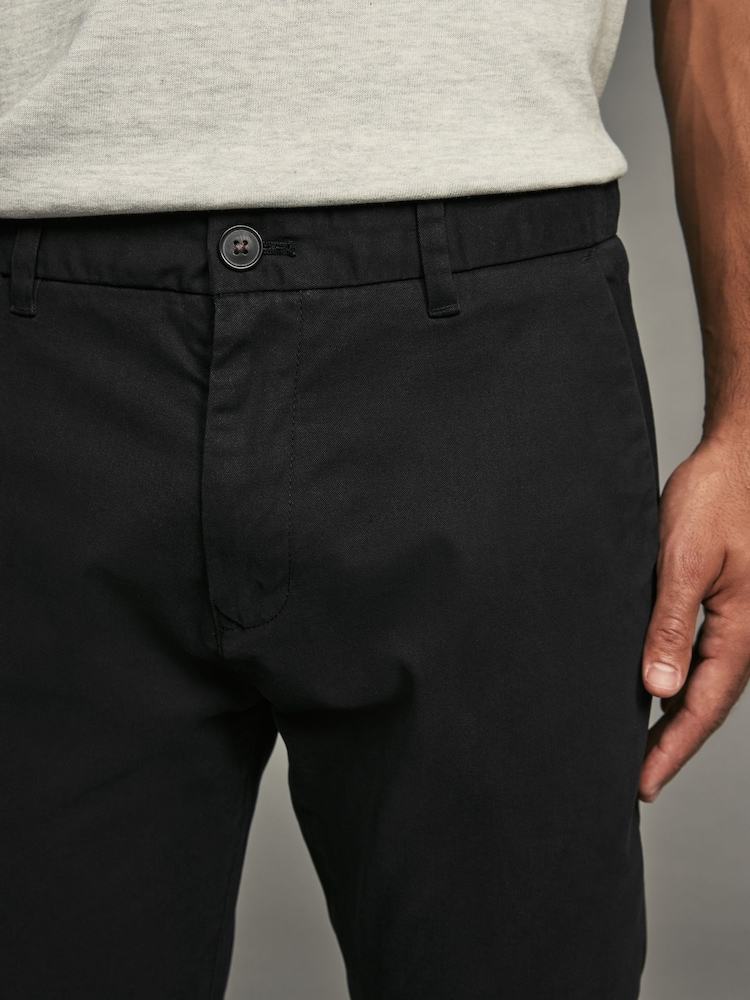 Black/Grey Dark Slim Fit Stretch Chino Trousers 2 Pack - Image 12 of 19