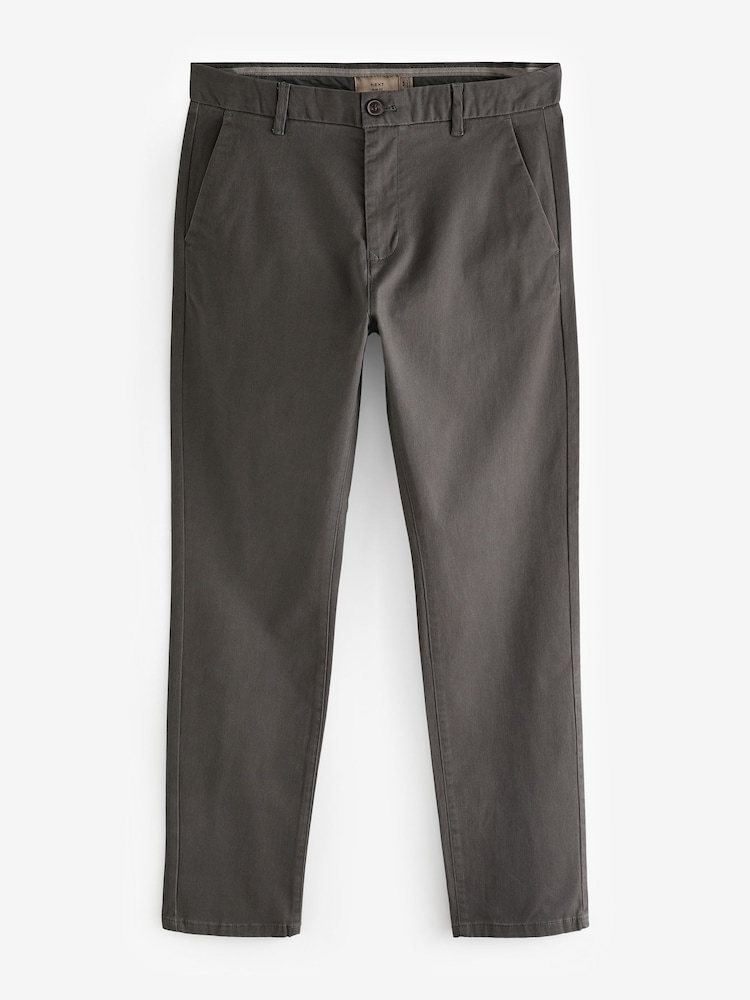 Black/Grey Dark Slim Fit Stretch Chino Trousers 2 Pack - Image 15 of 19