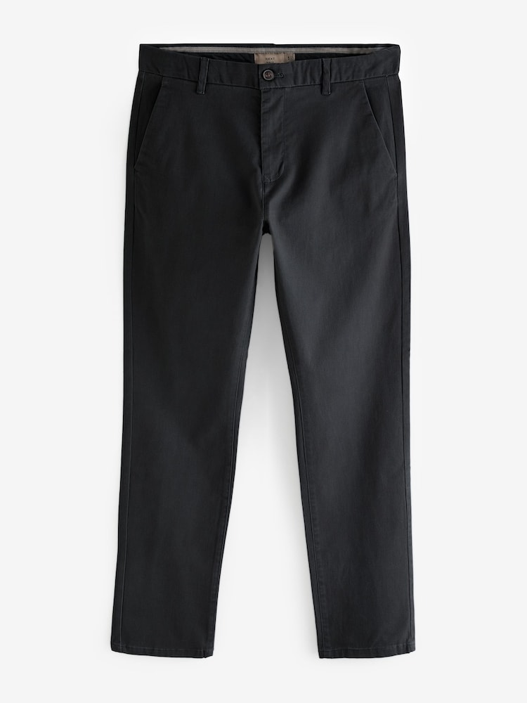 Black/Grey Dark Slim Fit Stretch Chino Trousers 2 Pack - Image 16 of 19