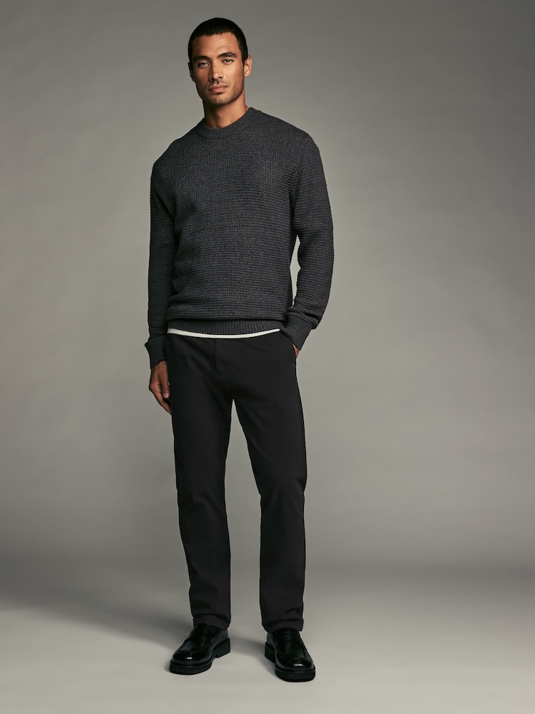 Black/Grey Dark Slim Fit Stretch Chino Trousers 2 Pack - Image 3 of 19