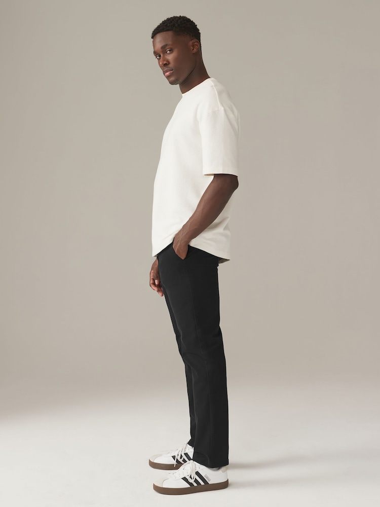 Black/Grey Dark Slim Fit Stretch Chino Trousers 2 Pack - Image 9 of 19