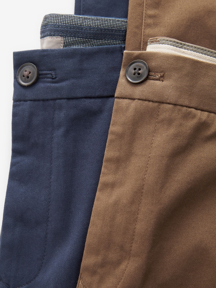 Französisch Marineblau/Hellbraun - Stretch-Chinohosen in Slim-Fit, 2er-Pack - Bild 11 von 11 Französisch Marineblau/Hellbraun - Stretch-Chinohosen in Slim-Fit, 2er-Pack - Bild 11 von 11