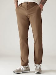 Französisch Marineblau/Hellbraun - Stretch-Chinohosen in Slim-Fit, 2er-Pack - Bild 8 von 11