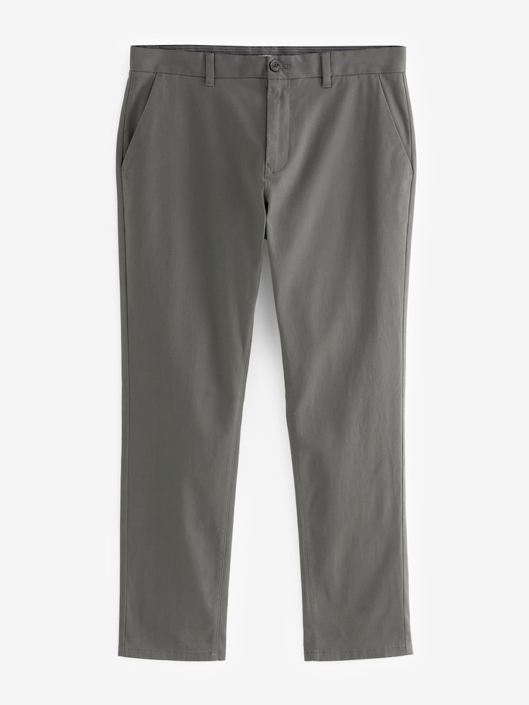 Blue,Grey,Navy Slim Fit Stretch Chinos Trousers 3 Pack - Image 10 of 16