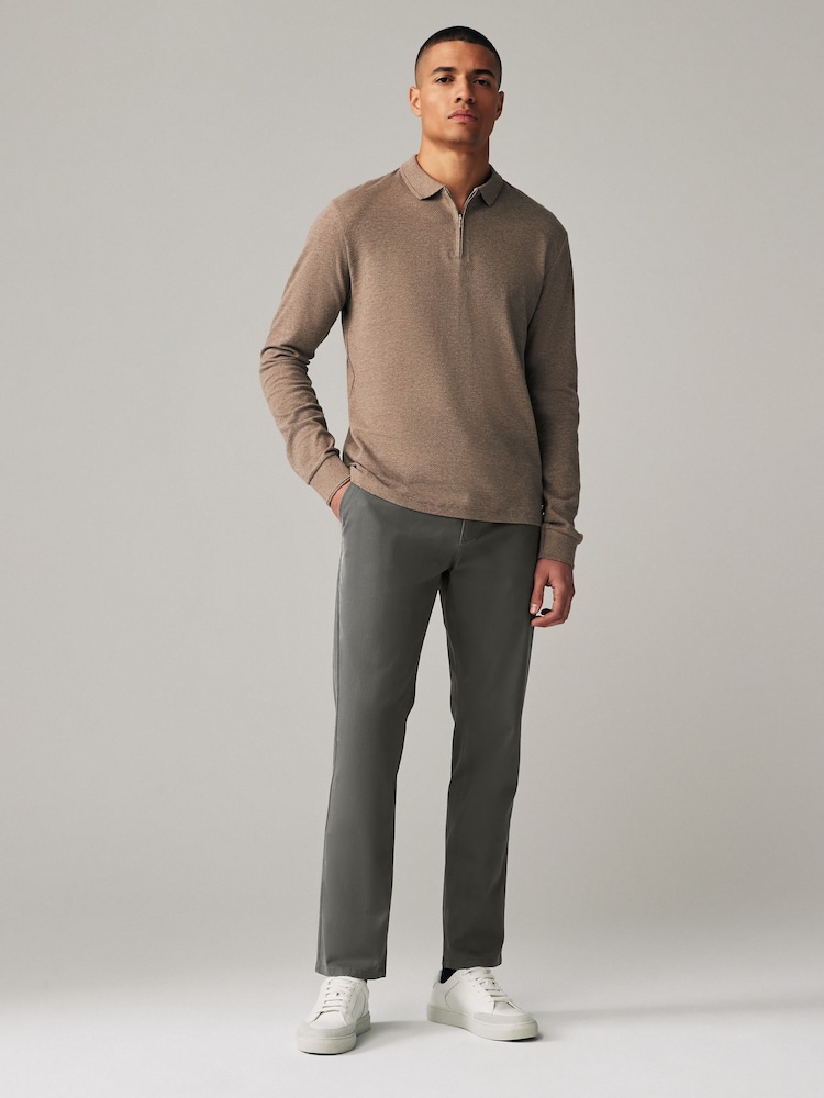 Blue,Grey,Navy Slim Fit Stretch Chinos Trousers 3 Pack - Image 6 of 16