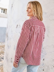 Rot - Cotton Traders Long Sleeve Printed Cotton Shirt - Bild 4 von 4