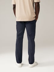 Navy Blue Slim Fit Stretch Chino Trousers 2 Pack - Image 3 of 9