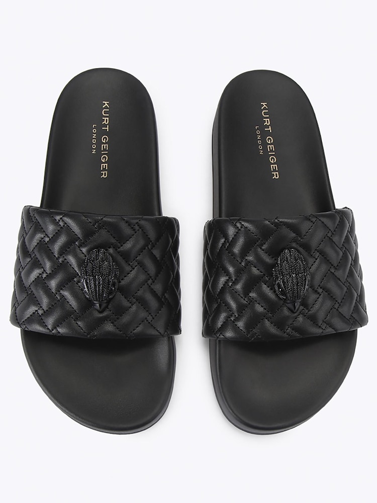 Kurt Geiger London Black Meena Eagle Sandals - Image 2 of 5 Kurt Geiger London Black Meena Eagle Sandals - Image 2 of 5