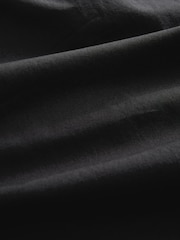 Black Shirred 100% Cotton Midi Dress - Image 6 of 6