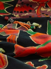 Black Tiered Cotton Summer Maxi Dress - Image 7 of 7