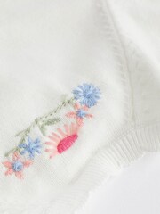 Pink blomstret - Babybroderet cardigan i 100% bomuld (0mdr.-2år) - Image 6 of 7