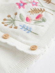 Pink blomstret - Babybroderet cardigan i 100% bomuld (0mdr.-2år) - Image 7 of 7