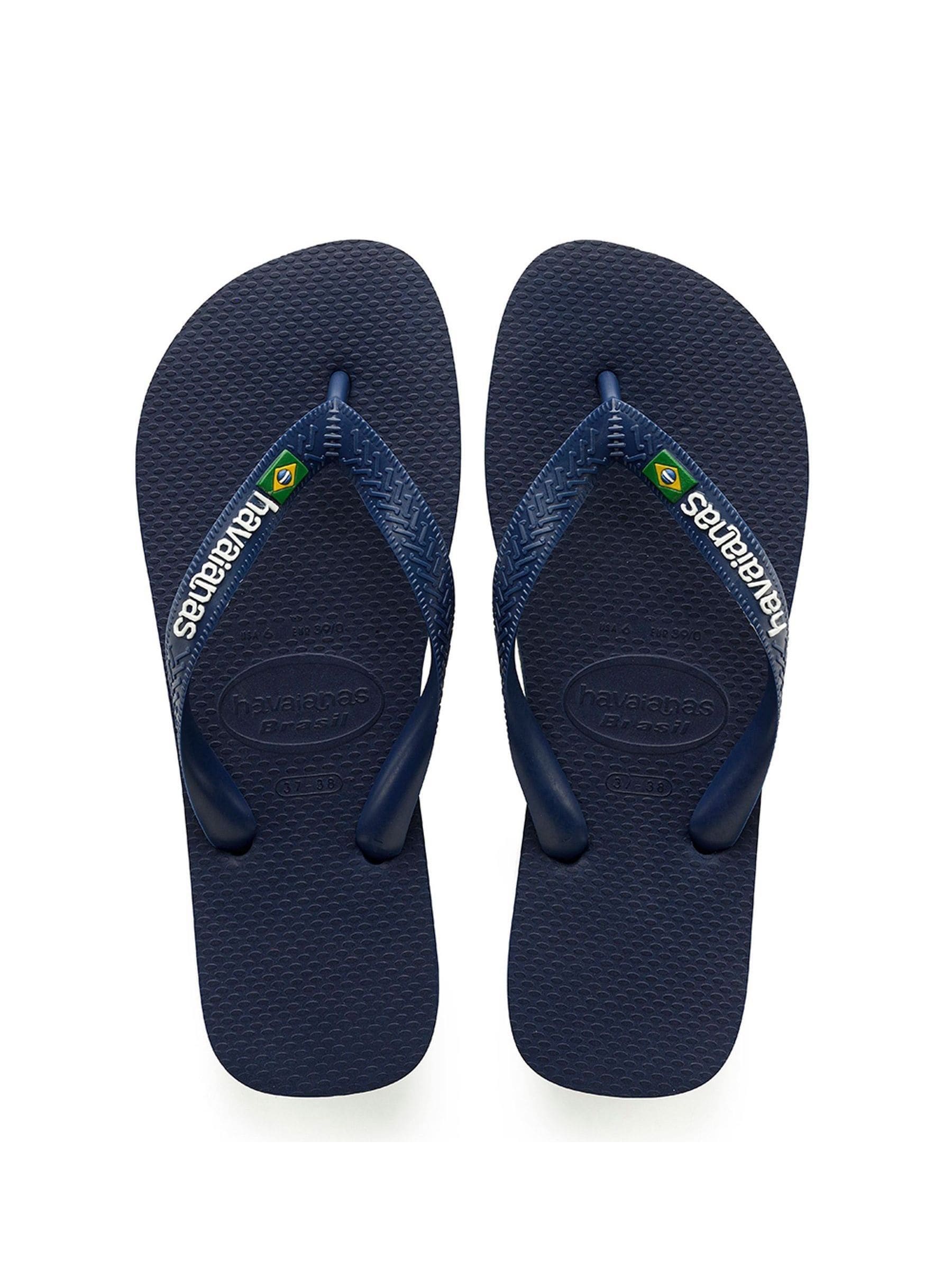 NEW Cacatoes Brazilia Navy Waterproof PVC Beach Slides Size 43/44 (US 9) Cacatoès® Rio De Janeiro Slides | Talbots main image 2