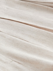 Natur - Superweite Hose mit Leinenanteil und Falten - Bild 6 von 6