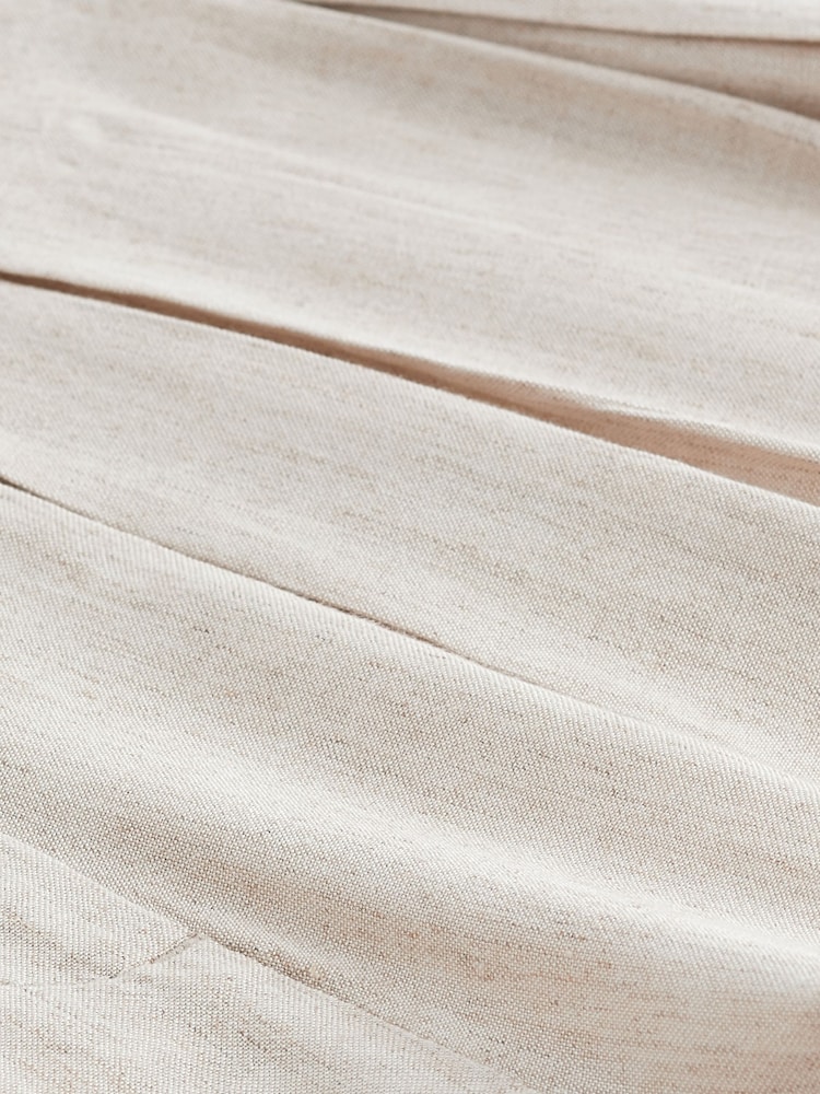 Natur - Superweite Hose mit Leinenanteil und Falten - Bild 6 von 6