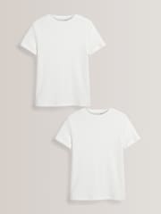 White 2 Pack Short Sleeved Thermal Tops (2-16yrs) - Image 1 of 4