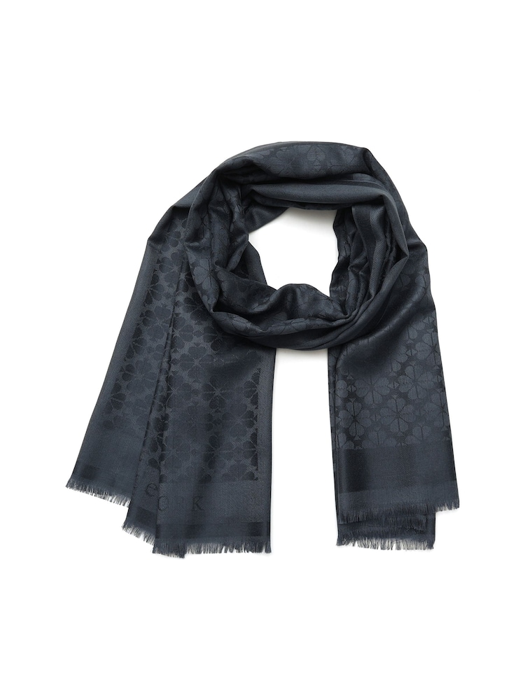 Kate Spade Blue Flower Yarndye Oblong Scarf - Image 2 of 4