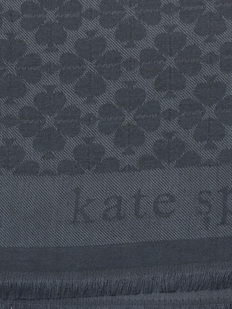 Kate Spade Blue Flower Yarndye Oblong Scarf - Image 4 of 4