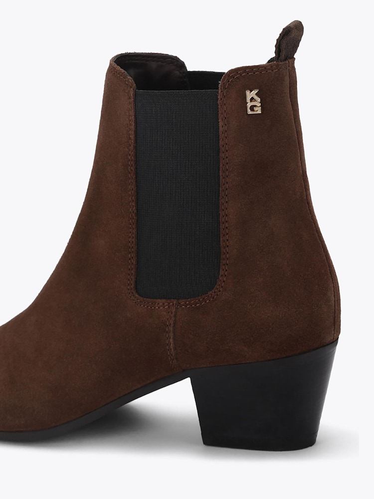 KG Kurt Geiger Brown TOPAZ Suede Ankle Boots - Image 4 of 4 KG Kurt Geiger Brown TOPAZ Suede Ankle Boots - Image 4 of 4