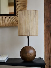 French Connection Wood Kinsha Table Lamp - Image 2 of 4