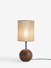 French Connection Wood Kinsha Table Lamp - Image 4 of 4