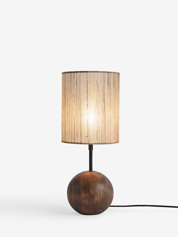 French Connection Wood Kinsha Table Lamp - Image 4 of 4