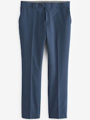 Light Blue Light Blue Slim Fit Signature Tollegno Wool Plain Suit Trousers - Image 1 of 1