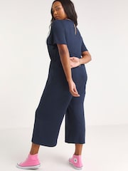 Simply Be Blue Supersoft Jumpsuit - Image 2 of 4