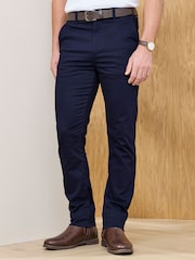 Cotton Traders Blue Signature Stretch Chino Trousers 29" - Image 1 of 4