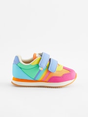 Little Bird by Jools Oliver Multi Pastel Younger Colourful Rainbow Retro Runner Trainers - Image 2 of 7