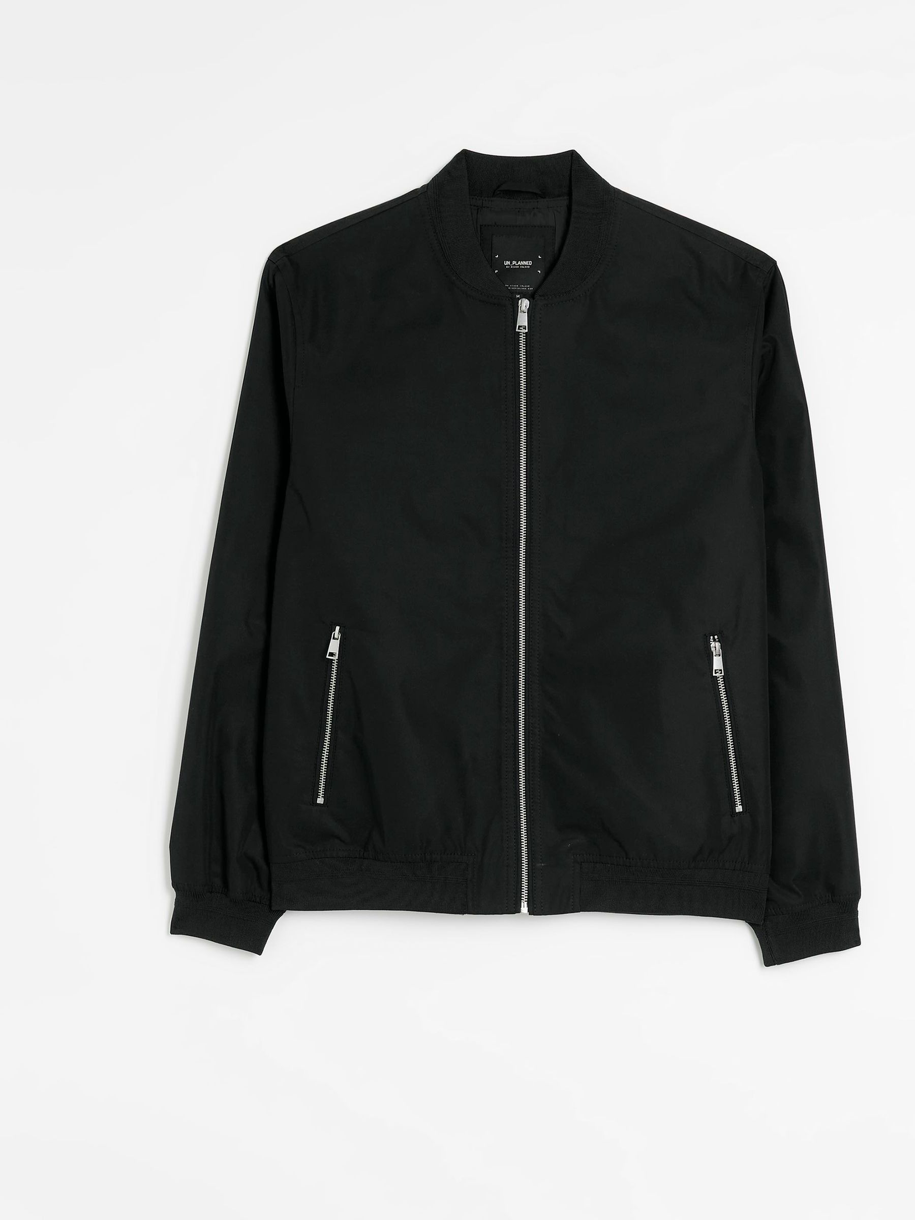 River island black bomber jacket store