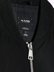 River Island Black Regular Fit Zip Up Bomber Jacket - Image 6 of 6