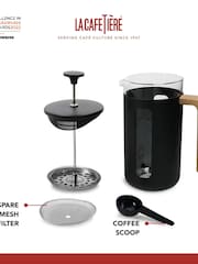 La Cafetiere Black Pisa 3 Cup Glass Cafetiere - Image 4 of 6