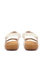 Pavers Cream Ladies Touch Fasten Sandals - Image 3 of 6