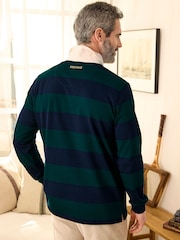 Cotton Traders Blue Heritage Hooped Rugby Shirt - Image 4 of 4