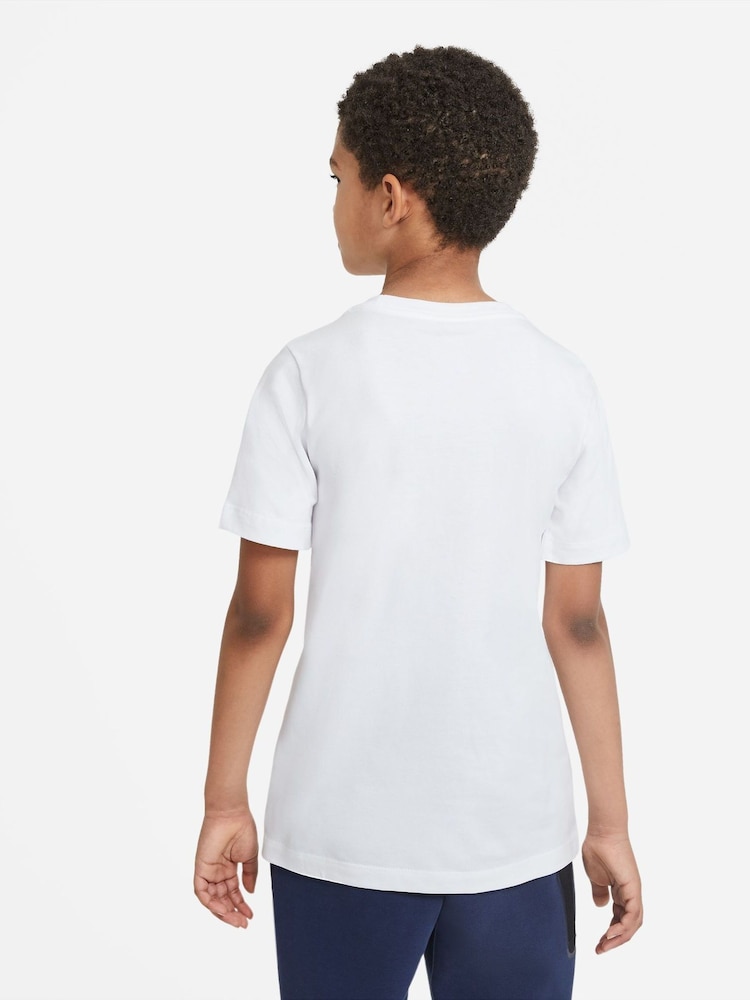 Nike White 100% Cotton Futura Icon T-Shirt - Image 2 of 6