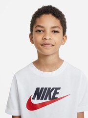 Nike White 100% Cotton Futura Icon T-Shirt - Image 3 of 6