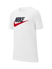 Nike White 100% Cotton Futura Icon T-Shirt - Image 5 of 6