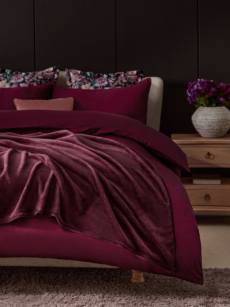 Purple Plush Fleece Throw - Image 1 of 3