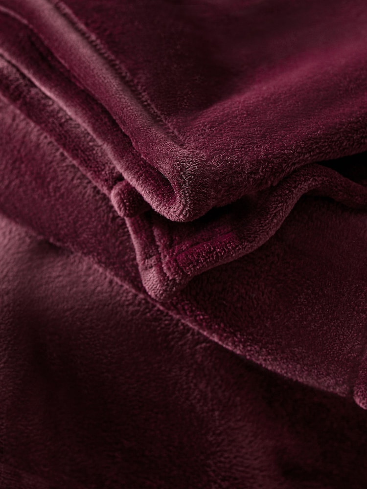 Purple Plush Fleece Throw - Image 2 of 3