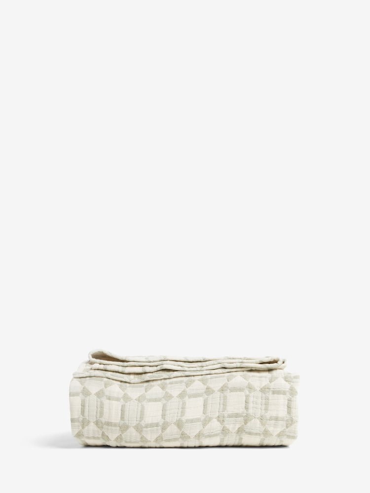 Blue Riri 100% Cotton Bedspread - Image 4 of 4