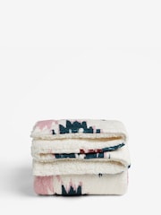 Natural Borg Aztec Print Throw - Image 4 of 6