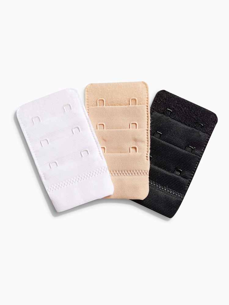 Black/White/Nude Bra Extenders Three Pack - Image 1 of 3