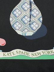 Kate Spade Black Handcrafted Silk Square Scarf - Image 4 of 4