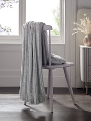 Silver Nellie Chunky Chenille Throw - Image 2 of 4