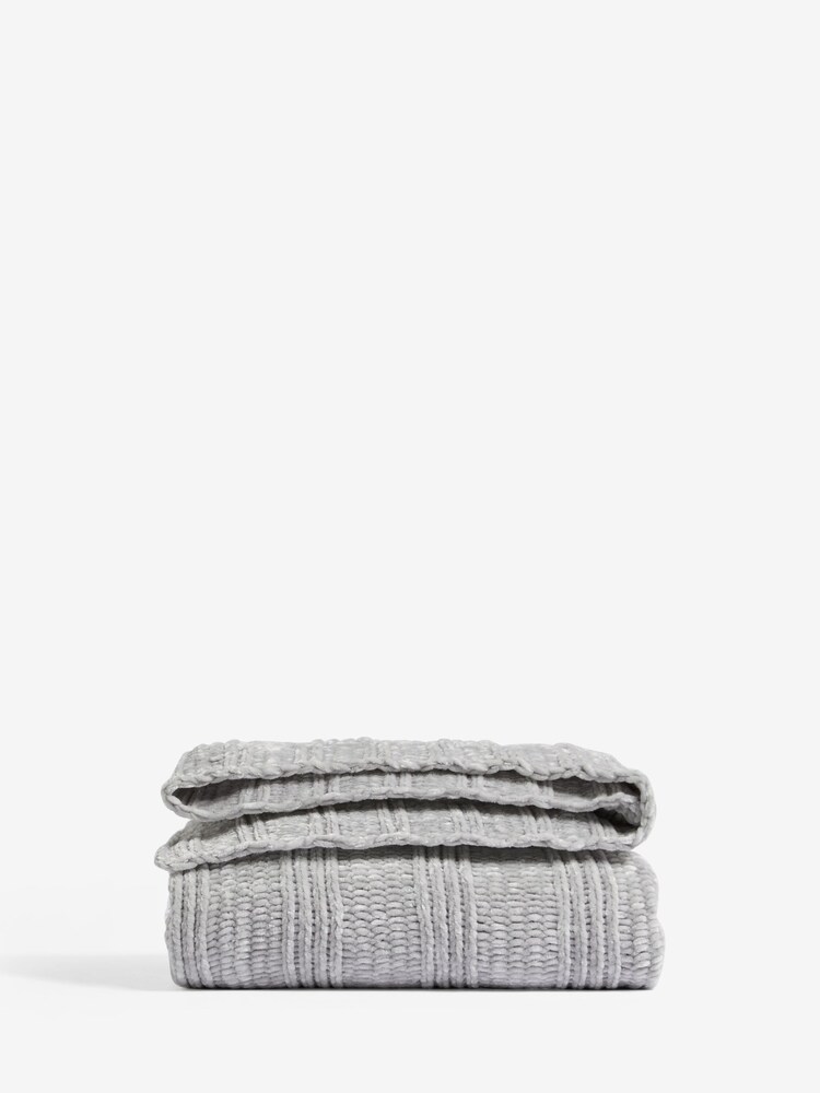 Silver Nellie Chunky Chenille Throw - Image 4 of 4