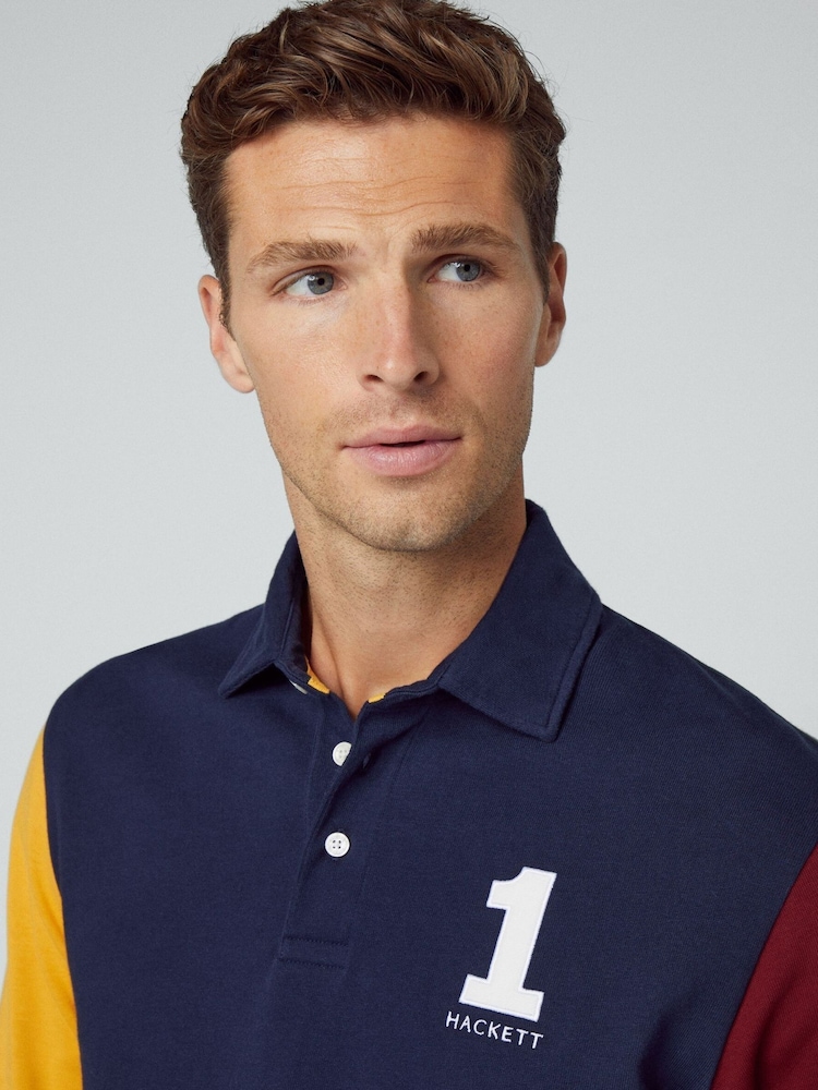 Hackett London Men Blue Rugby Shirt - Image 4 of 7