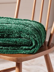 Green Nellie Chunky Chenille Throw - Image 3 of 4