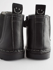 Black Wide Fit (G) Warm Lined Leather Chelsea Boots - Image 4 of 6